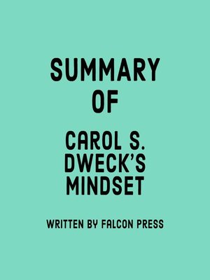 cover image of Summary of Carol S. Dweck's Mindset
